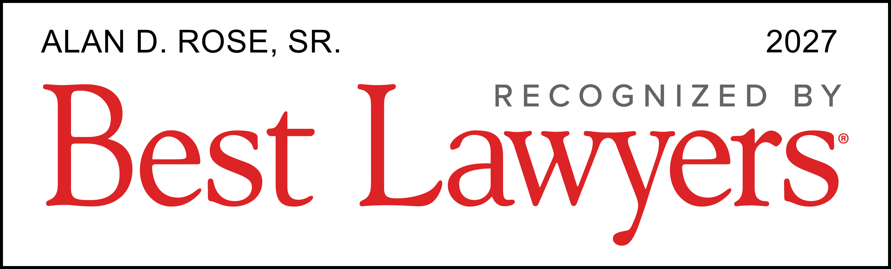 Best Lawyers Alan D. Rose